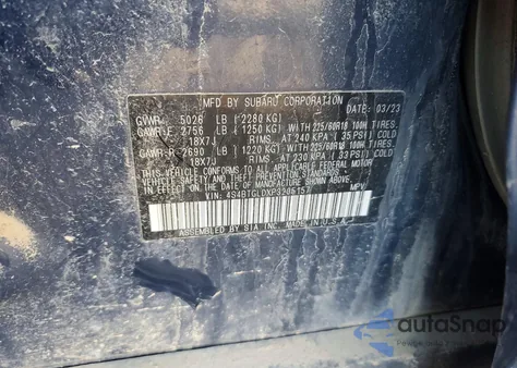 2023 Subaru Outback Onyx Edition Xt z USA, uszkodzony, nr VIN 4S4BTGLDXP3205157